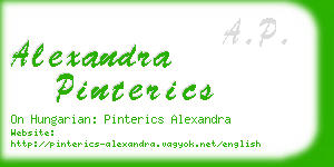 alexandra pinterics business card